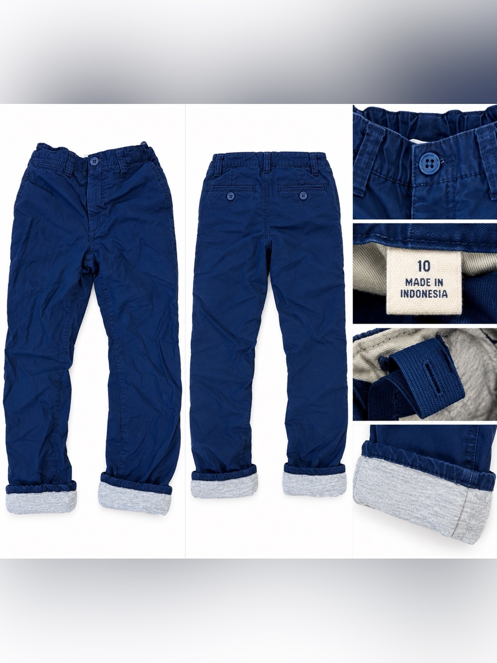 GAP Kids Navy Blue Cuffed Jogger Pants